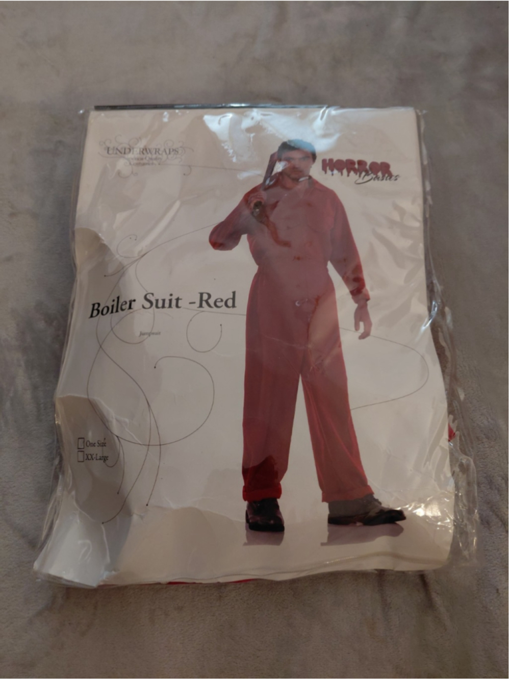 Underwraps Red Boiler Jumpsuit Killer Halloween Costume US Tethered Cosplay O/S
